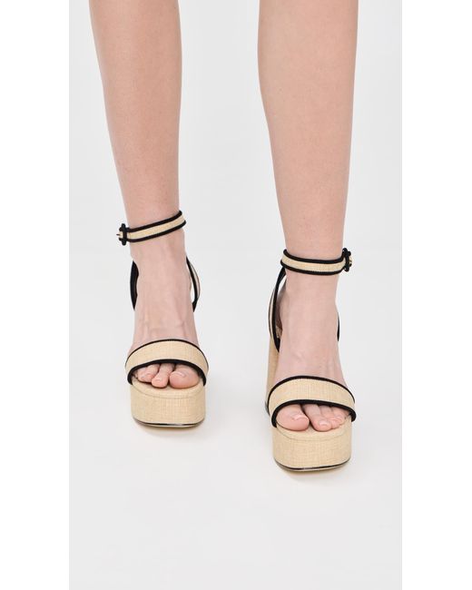 Larroude Black Dolly Platform Sandals