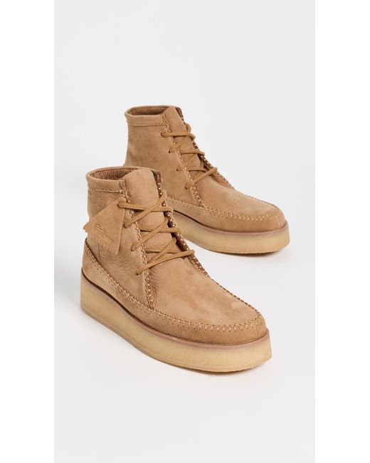 Clarks White Weaver Craft Boots