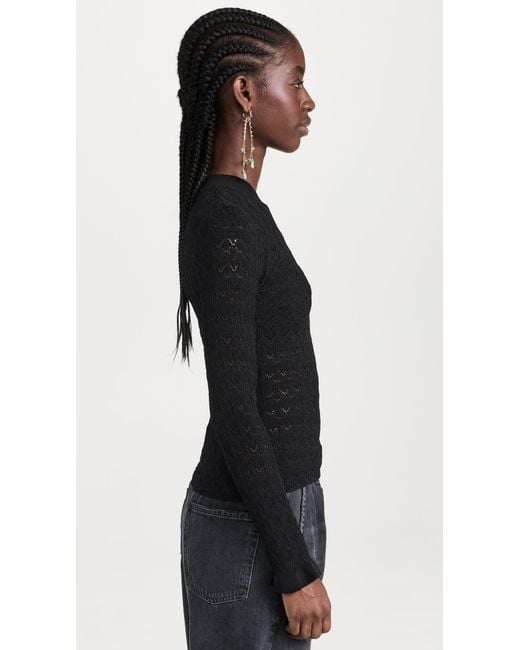 Sea Black Rue Fine Knit Gauge Knit High Neck Sweater