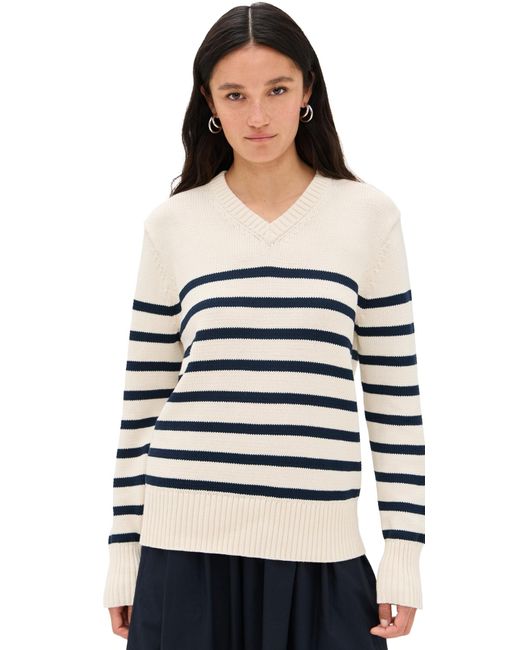 Jenni Kayne Black Cotton Kate V Neck Pullover