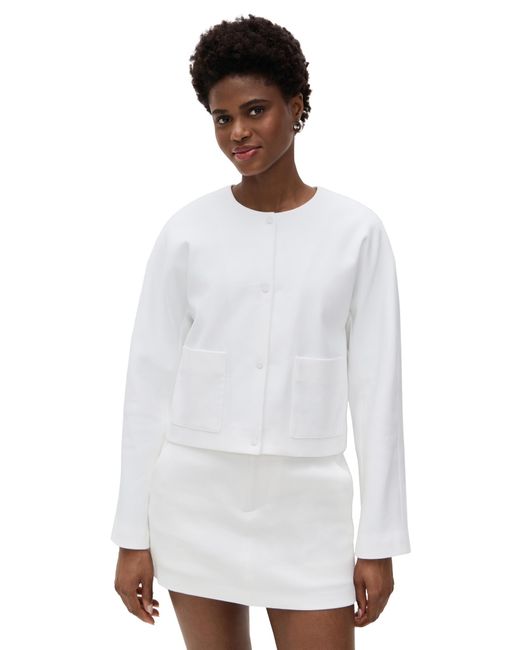 Vince White Collarless Jacket