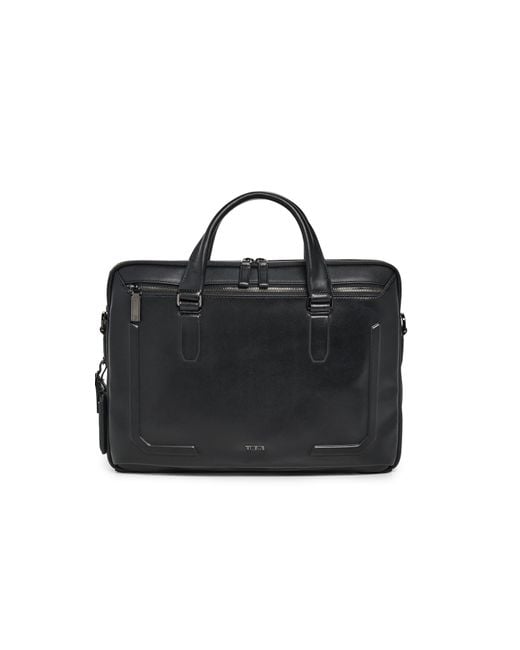 Tumi Black Sycamore Slim Briefcase for men