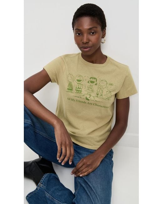 Re/done Multicolor Peanuts Characters Classic Tee