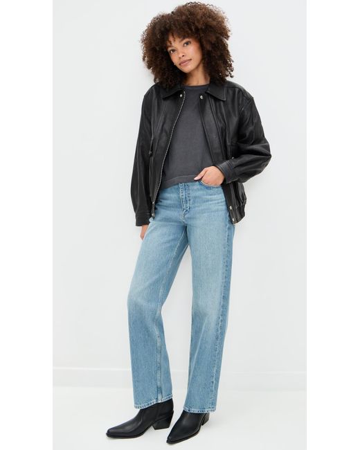 Madewell Black Esther Side Slit Tee