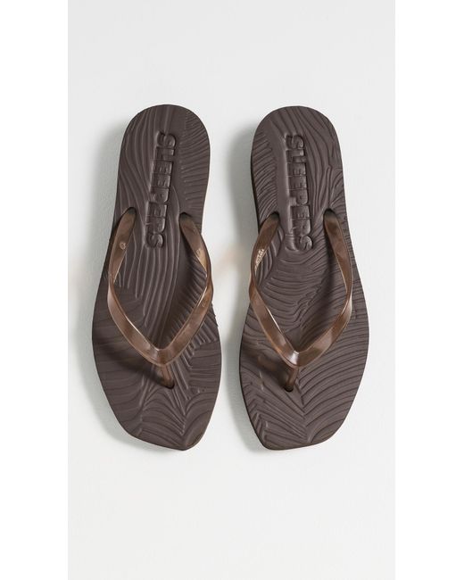 Sleeper Black Platform Jelly Flip Flops