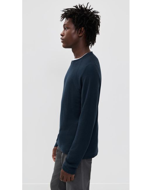 Billy Reid Blue Raglan Crew for men