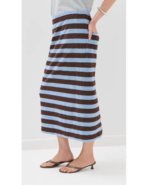 Tibi Black Bonded Dry Loop Terry Skirt