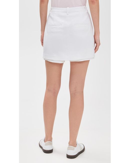 Vince White Mid Rise Tailored Skort