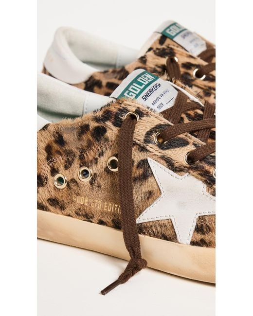 靴 GOLDEN  SUPER STAR LEOPARD HORSY super-star-suede-toe-leather-