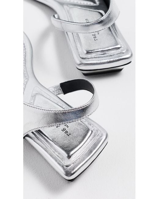 Rag & Bone White Liv Flat Sandals