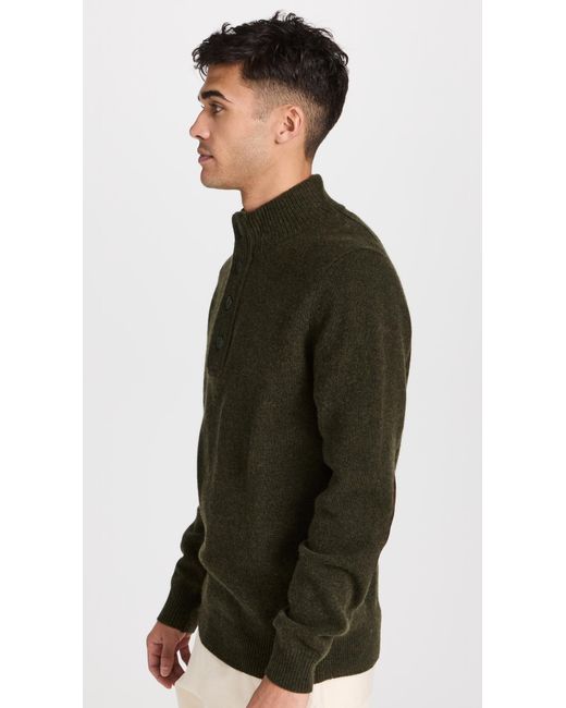 Barbour Green Patch Half Zip Sweater for men