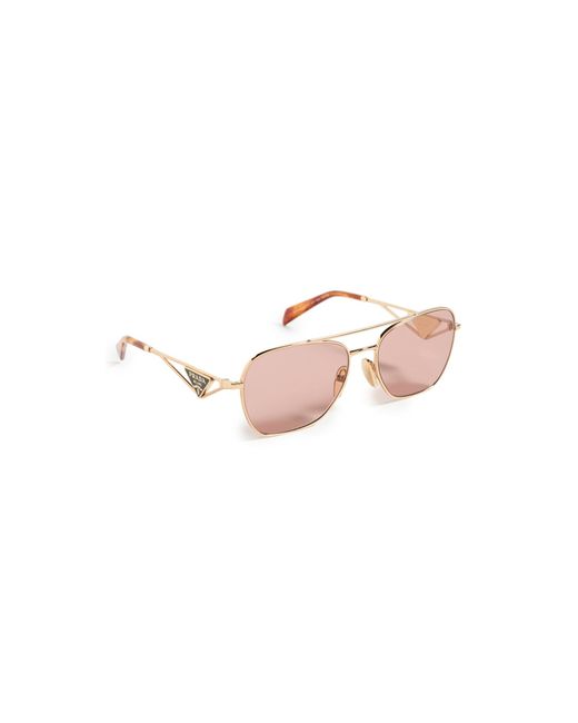 Prada Black Triangle Logo Aviators