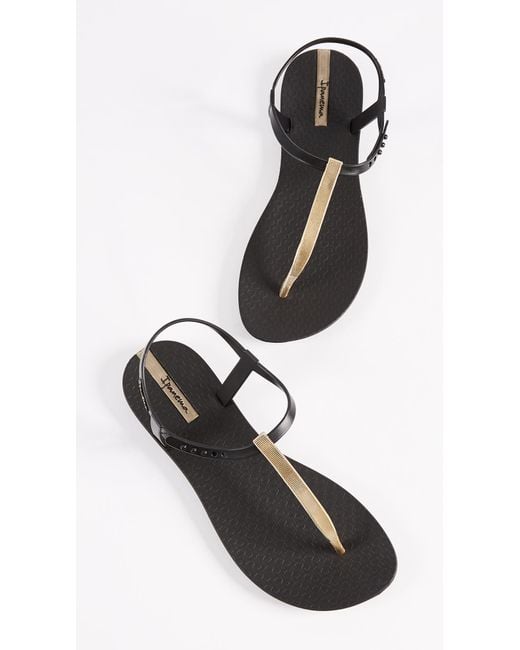 Ipanema Bandeau T strap Sandals in Black Lyst