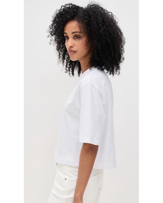 Enza Costa White Supima Structured Tee