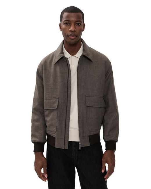 Theory Black Modern Aviator Jacket for men