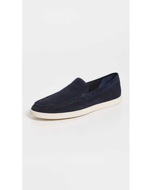 Vince Blue Sonoma Suede Slip On Loafers Coastal for men