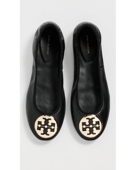 Tory Burch Black Reva Travel Ballet Flats