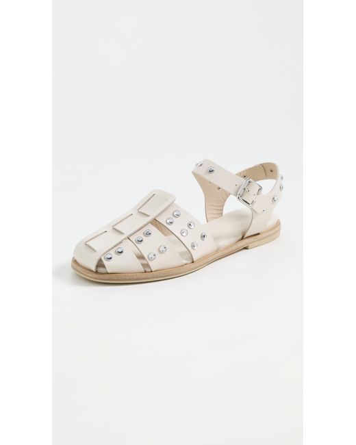 Frēda Salvador White Sera Fisherman Sandals