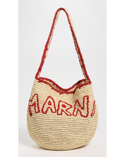 Marni Brown Hobo Medium Bag