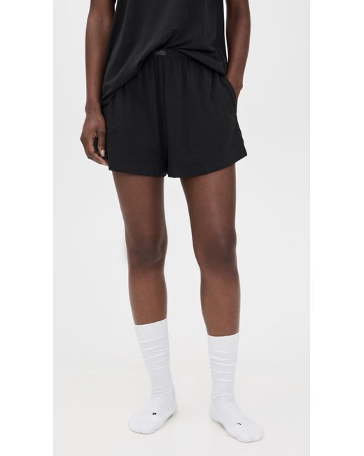 Lunya Black Pima Tee Short Set