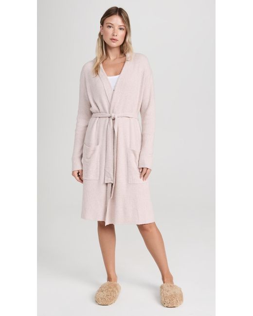 Barefoot Dreams Pink Cozychic Lite Ribbed Robe