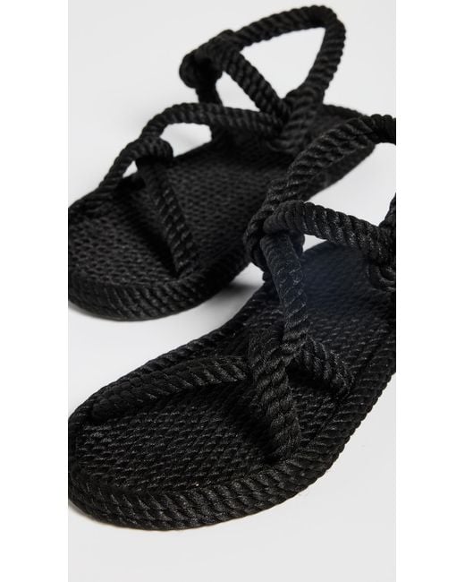 Bohonomad Black Mykonos Rope Sandals