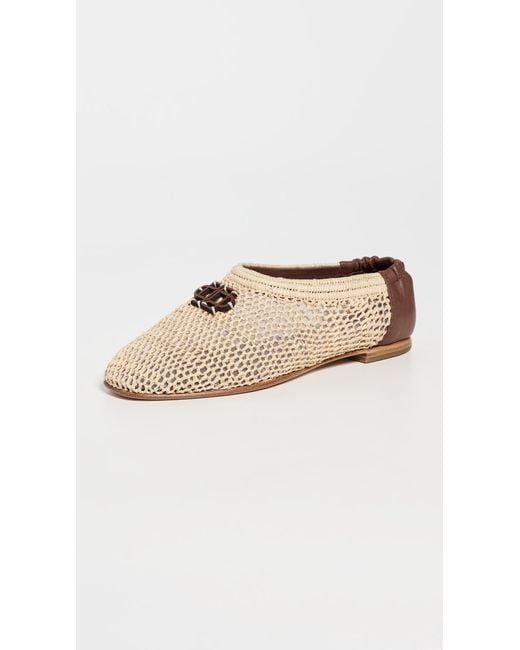 Jonathan Simkhai Natural Eden Raffia Ballet Flats