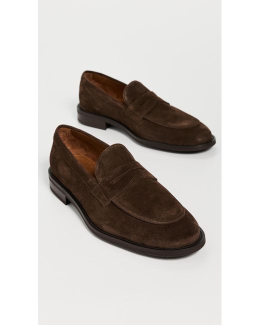 Allen Edmonds Brown Como Suede Loafers for men