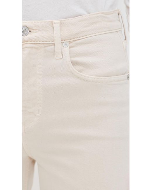 Citizens of Humanity White Lyra Wide Leg Crop Jeans