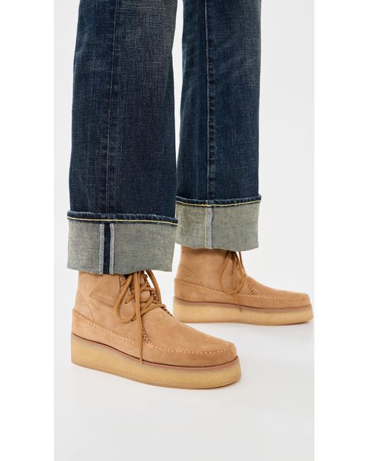 Clarks White Weaver Craft Boots