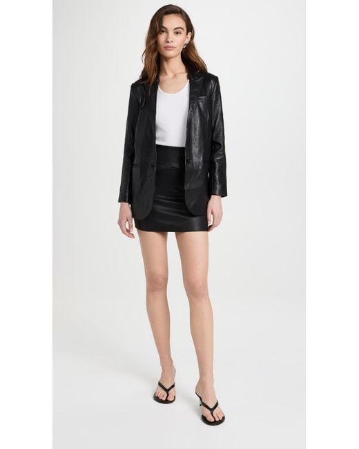 SPRWMN Black Leather Blazer