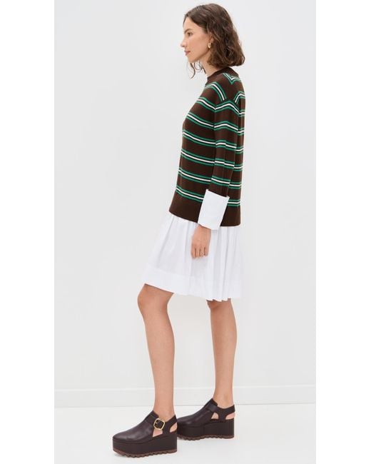 simon miller green stripe dress SIMONMILLER Inna Sleeveless Poplin Dress in Gummy Green/Ecru XL / Gummy Green/Ecru main image 0