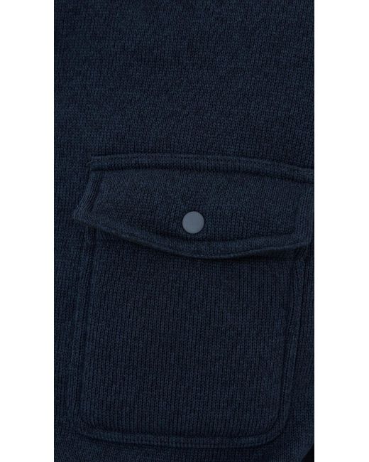 Rhone Blue Fleece Shacket for men