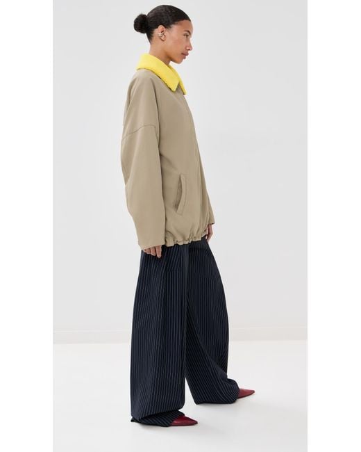Tibi Natural Lotte Nylon Carcoat With Removable Sherpa