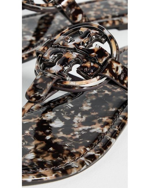 Tory Burch Black Resin Miller Sandals