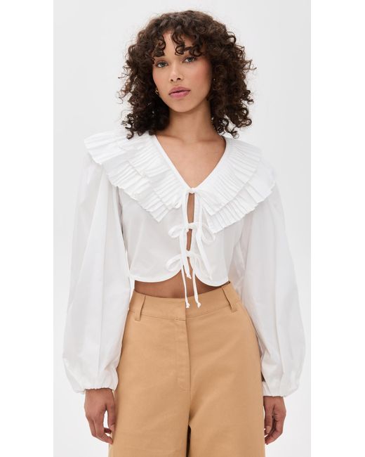 De Loreta White Aurelia Blouse
