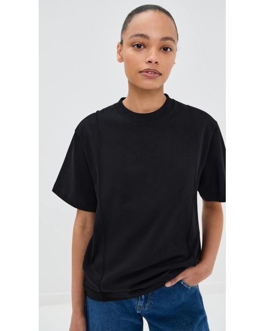Peter Do Black Creased Oversized Tee