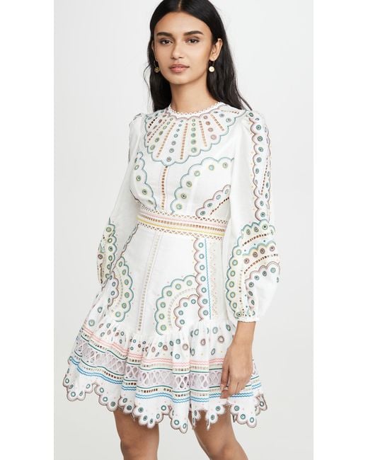 zimmermann peggy embroidered mini dress Peggy Embroidered High Waist Short main image 1
