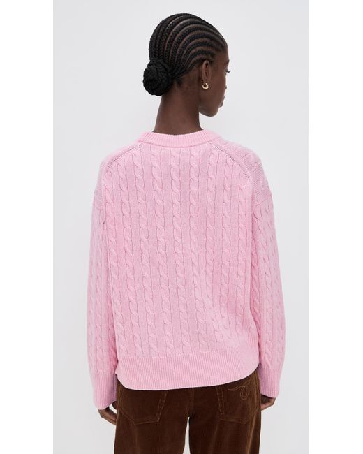 Alex Mill Pink Cable Sweater