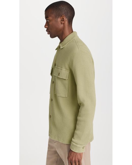 Closed Green Waffle Jersey Shirt for men