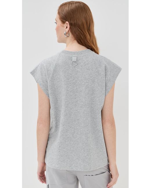 Tibi Multicolor Lightweight Sweatshirting Sleeveless Easy Top