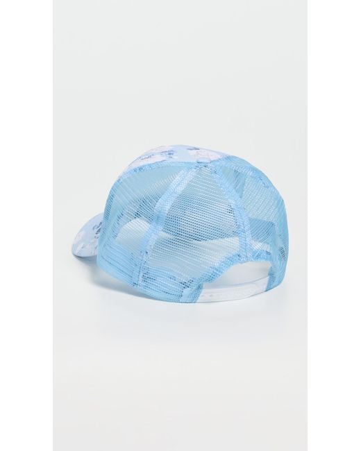 LoveShackFancy Blue Joni Trucker Hat