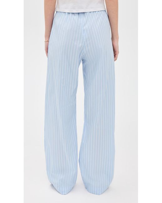 Enza Costa Blue Poplin Resort Pants