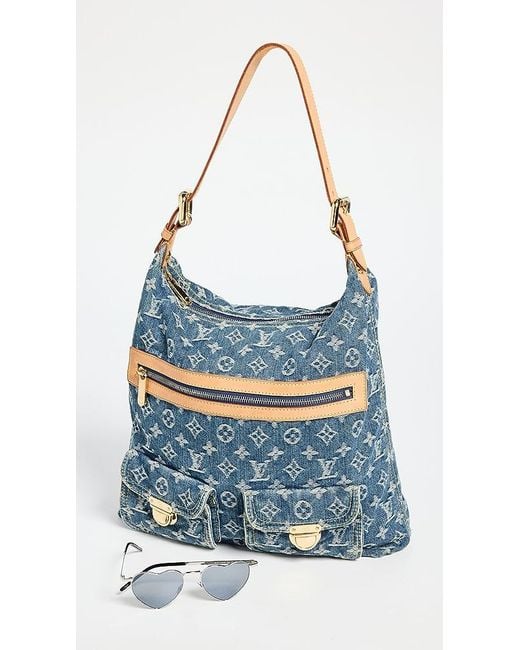 What Goes Around Comes Around Louis Vuitton Blue Denim Ab Baggy Pm Bag