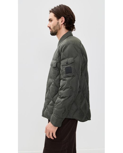 Rag & Bone Black Padded Dane Shirt Jacket for men