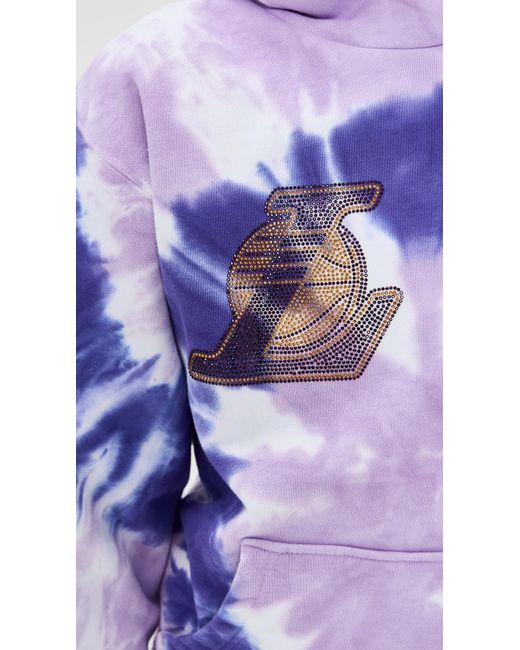 DANNIJOPRO Purple Los Angeles Lakers Tie Dye Hoodie