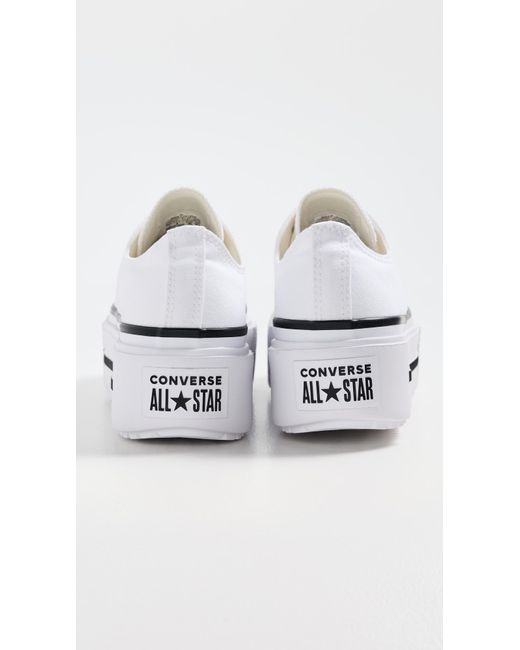 Converse White Chuck Taylor All Star Lift Double Stack Lace-Up Boots/ 1 7