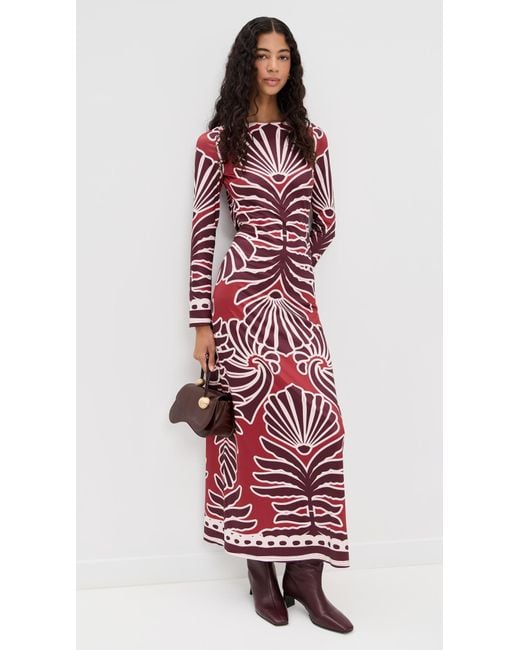 Seven Wonders Red Sienna Sleeved Maxi Dress