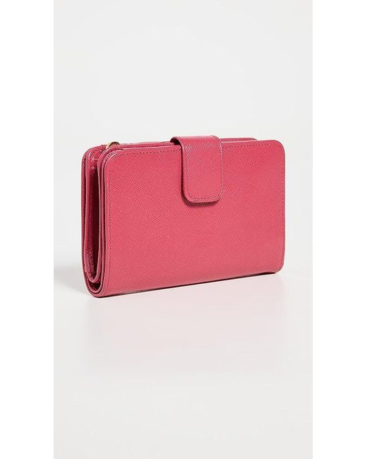 What Goes Around Comes Around Prada Pink Saffiano Small Wallet