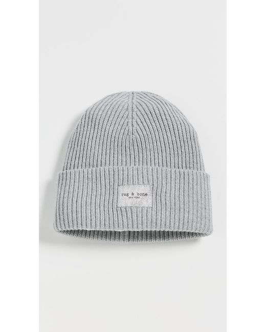 Rag & Bone White Blake Metallic Beanie